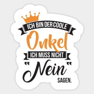 Ich bin der coole onkel Sticker